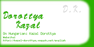 dorottya kazal business card